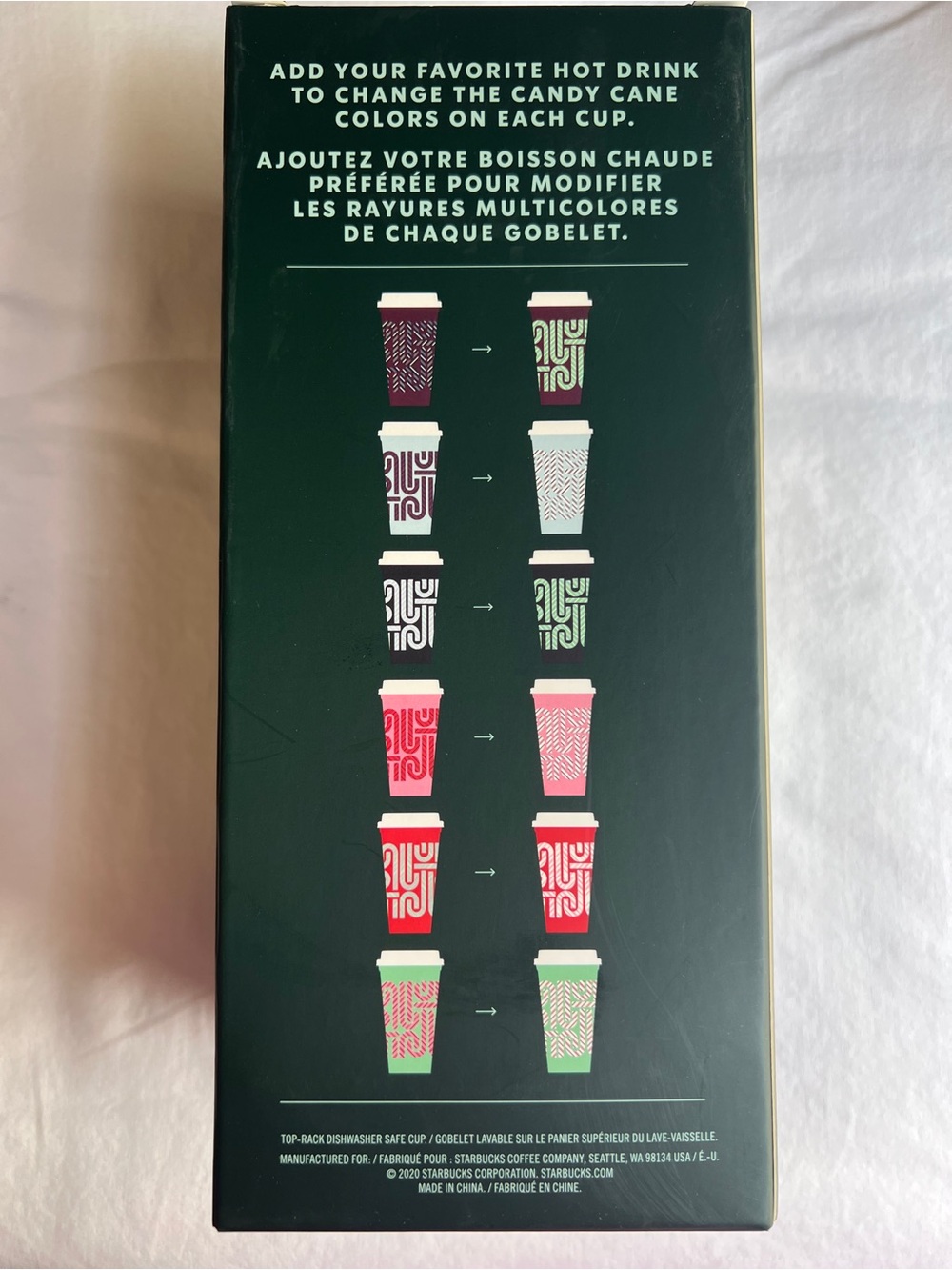 Starbucks Hot Cups Reusable Color Changing 16oz Grande Christmas Candy Cane 2020 - Picture 4 of 5